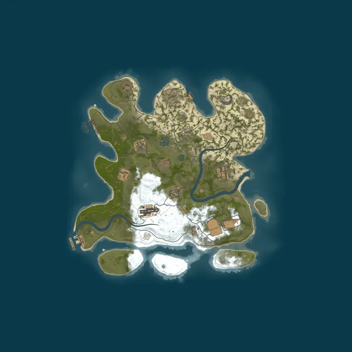 Map of RustedWorld AU 100x|PVP|No BPs|MyMini|Hourly Events|Skins