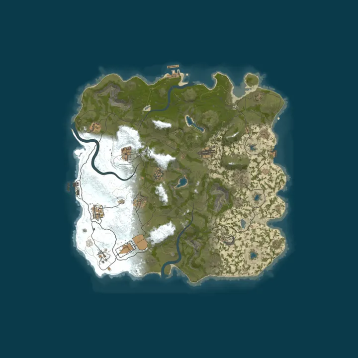 Map of A Shockbyte Rust Server