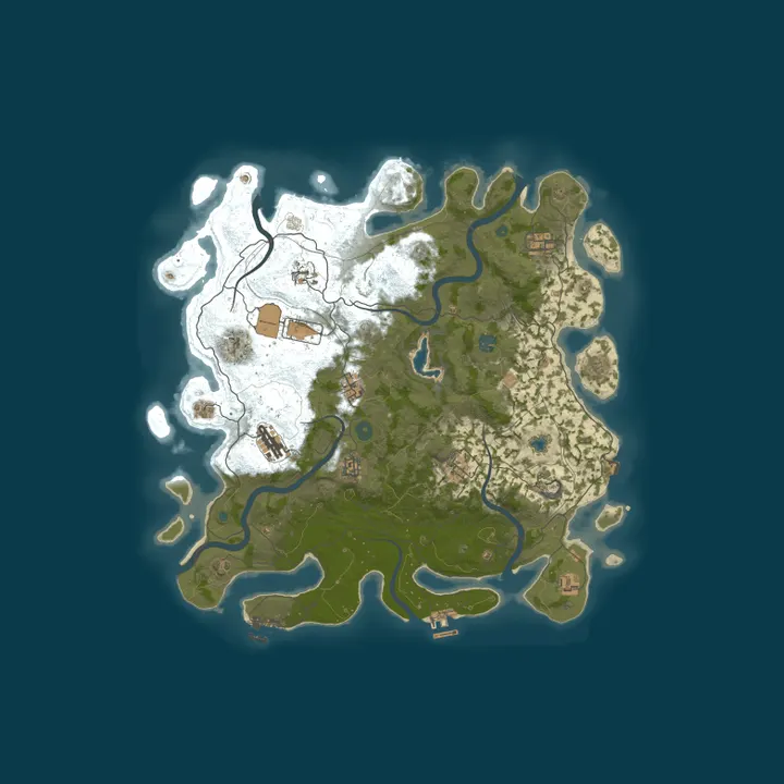 Map of [UA/EU] TRUERUST | Classic | Vanilla | Monthly