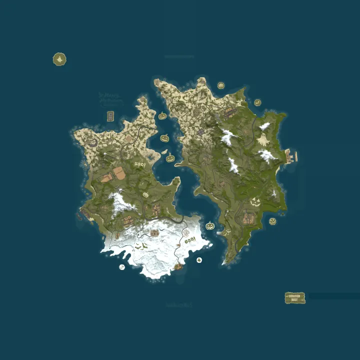 Map of [BR/LATAM] Evolution PVE |Skills|Quests|Raid Bases|Jetpack