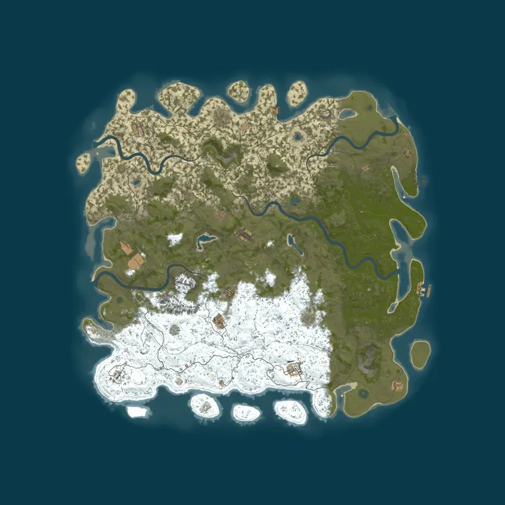 Map of Rust Training Grounds (No PvP & No Raids)