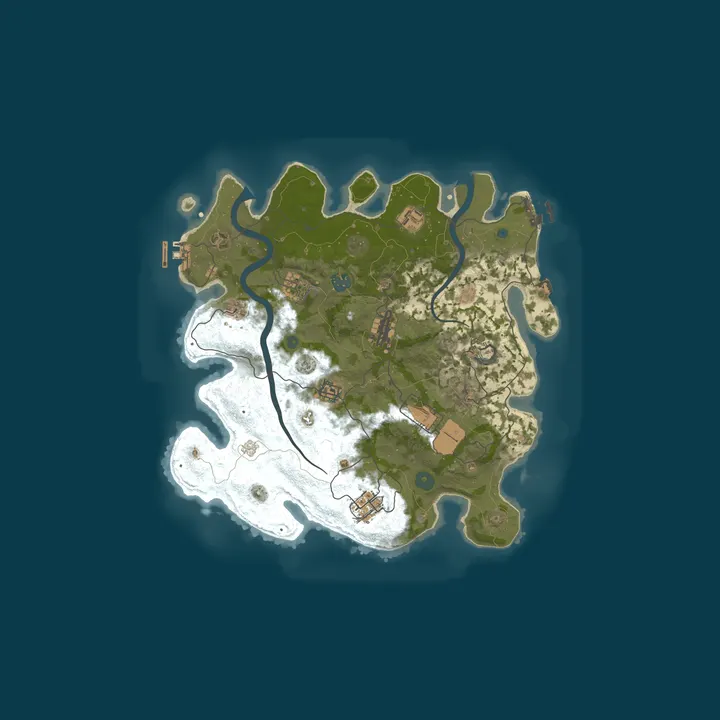 Map of Four Horsman ZA | x5 PVE | Raidable Base | Heli and More