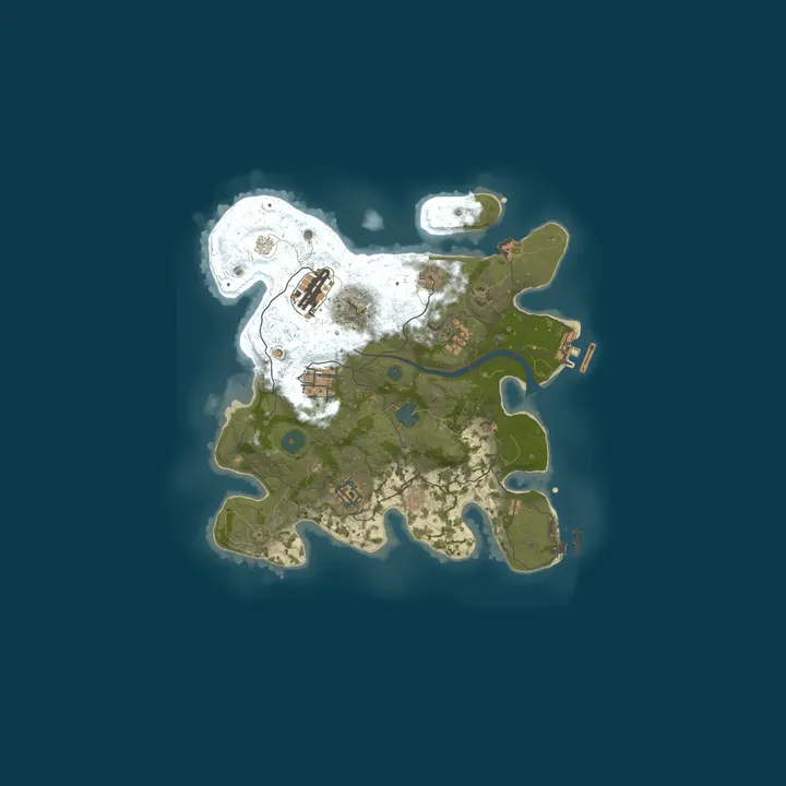Map of A Shockbyte Rust Server