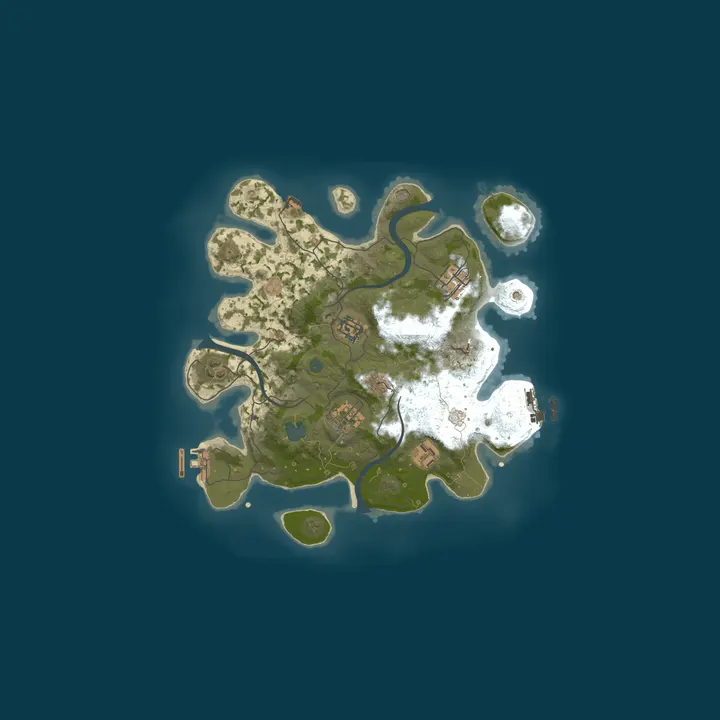 Map of [Blaze EX] [X5] [Raidable Bases]| PvE Chill | No BP Wipe | Noob