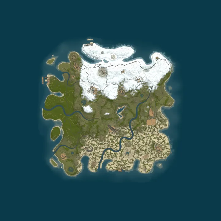Map of Rust Server - Pinehosting.com