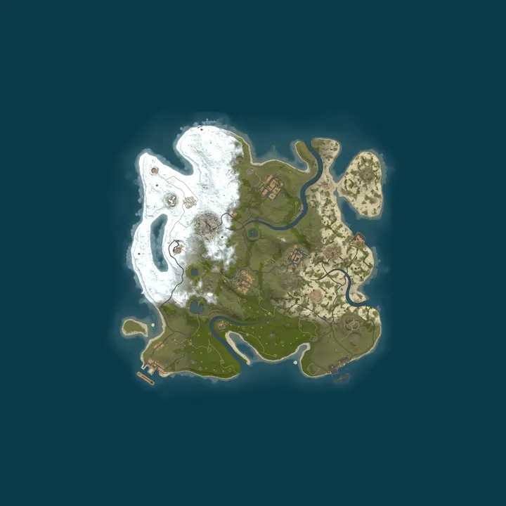 Map of A Shockbyte Rust Server