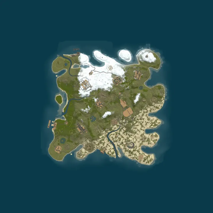 Map of A Shockbyte Rust Server