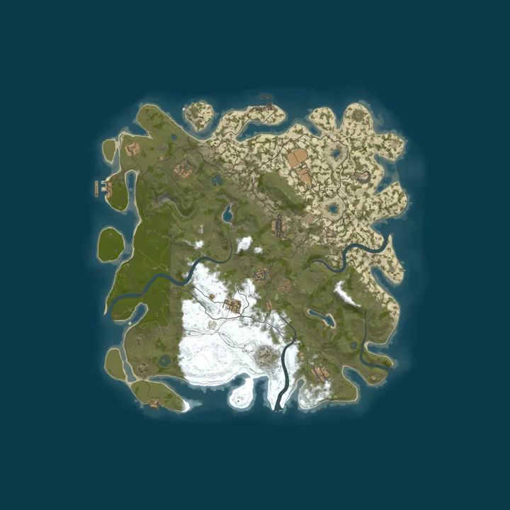 Map of A Shockbyte Rust Server