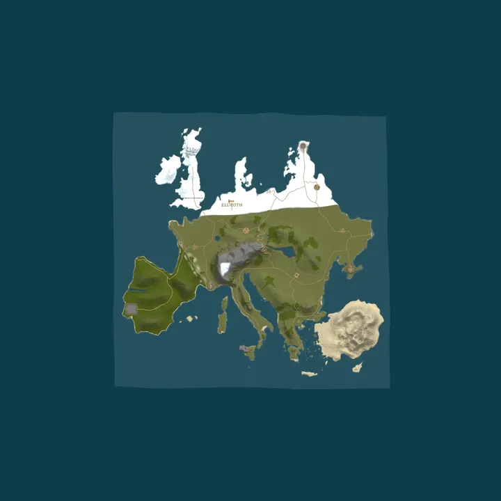 Map of ELUROTH: Rust & Glory | Medieval PvP | Monthly | EUROPE MAP