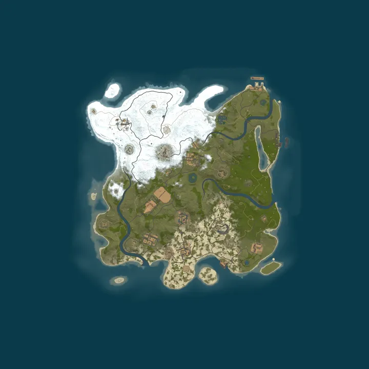 Map of A Shockbyte Rust Server