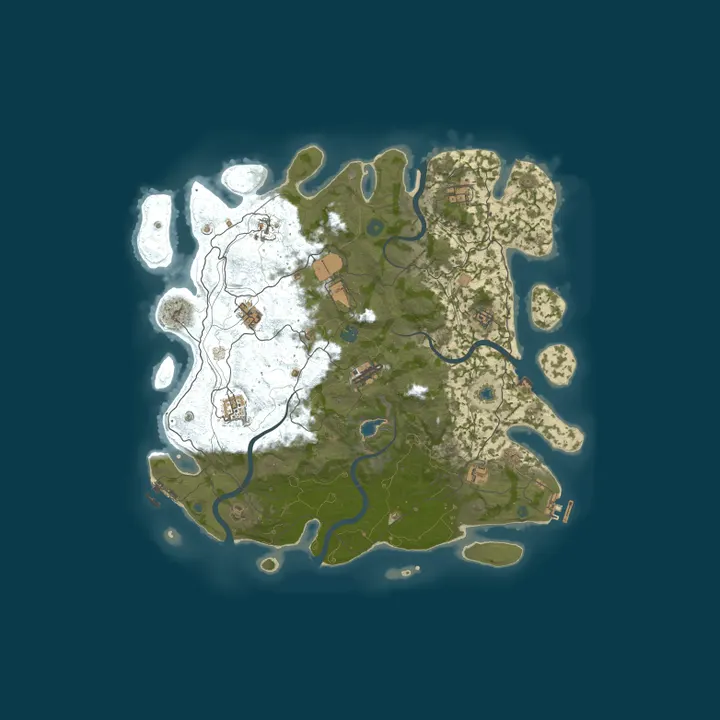 Map of RUST HAVOC | 50X | PVP | KITS | RAIDS | AIRSTRIKES | EVENTS |