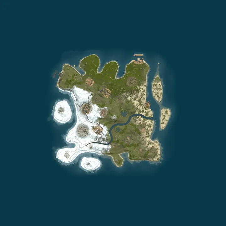 Map of A PLAYERTICK Rust Server