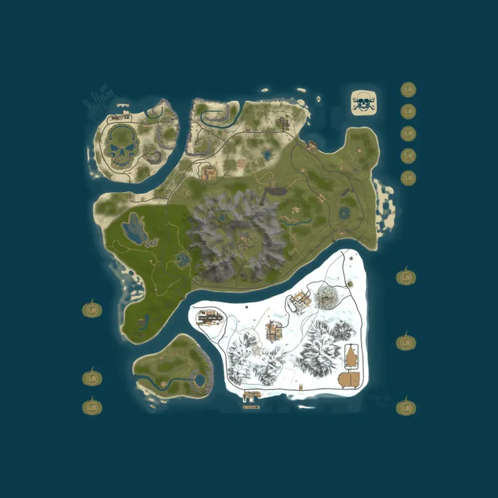 Map of LuffyRust Test Server - Whitelisted
