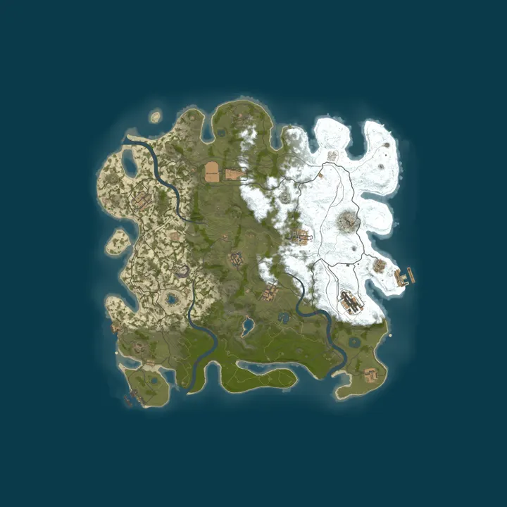Map of #1 EPIC RUST SOLO [X2|TP|KITS|RPG|PVP] 08.10 Wipe