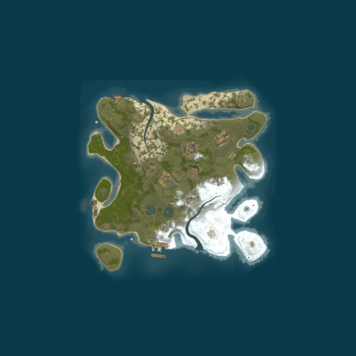 Map of A Shockbyte Rust Server