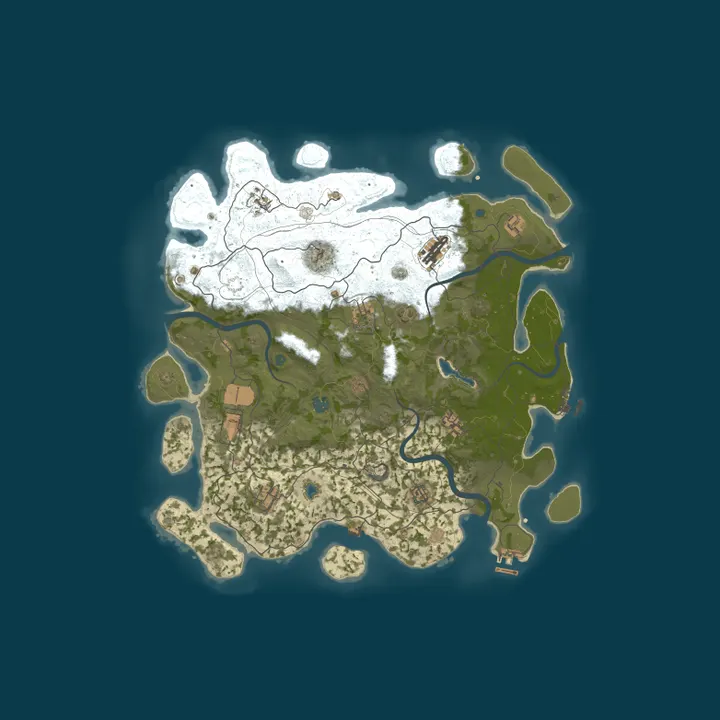 Map of A Shockbyte Rust Server