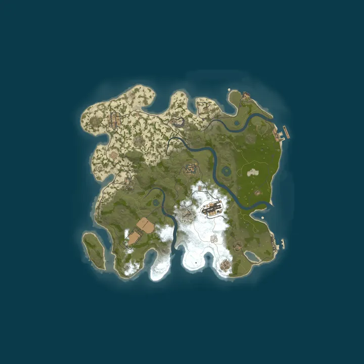 Map of 2x pvp Solo Duo Trio Quad Max 4 surge rust weekly wipe upkeep r