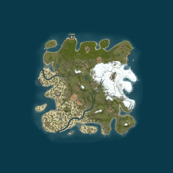 Map of №[2] D2S Chaotica PvE 1000 Zombies|Raidable Bases|Monthly|Sho