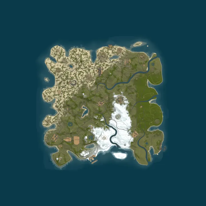 Map of Rust Paradise DEV Server