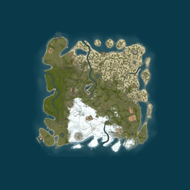 Map of [DK] Fudge Begynderserver | Solo/Duo/Trio | PvP/PvE-zoner | Bi-