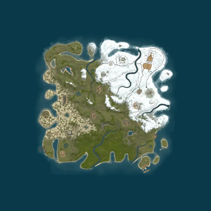 Map of RustGamingNation 1000x PvE [Events|Purge|Zombies|SkillTree]