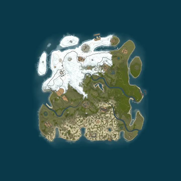 Map of [US] AshRust 3x Monthly Solo/Duo/Trio | Full Wiped