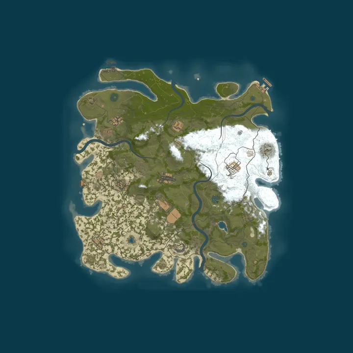 Map of 'The Island' Rust - [New Players Welcome]