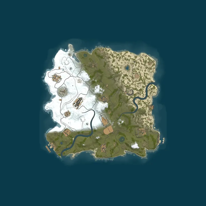 Map of [BR/LATAM] Rust Origem 2x - Solo/Duo/Trio/Quad 10/10 WIPE