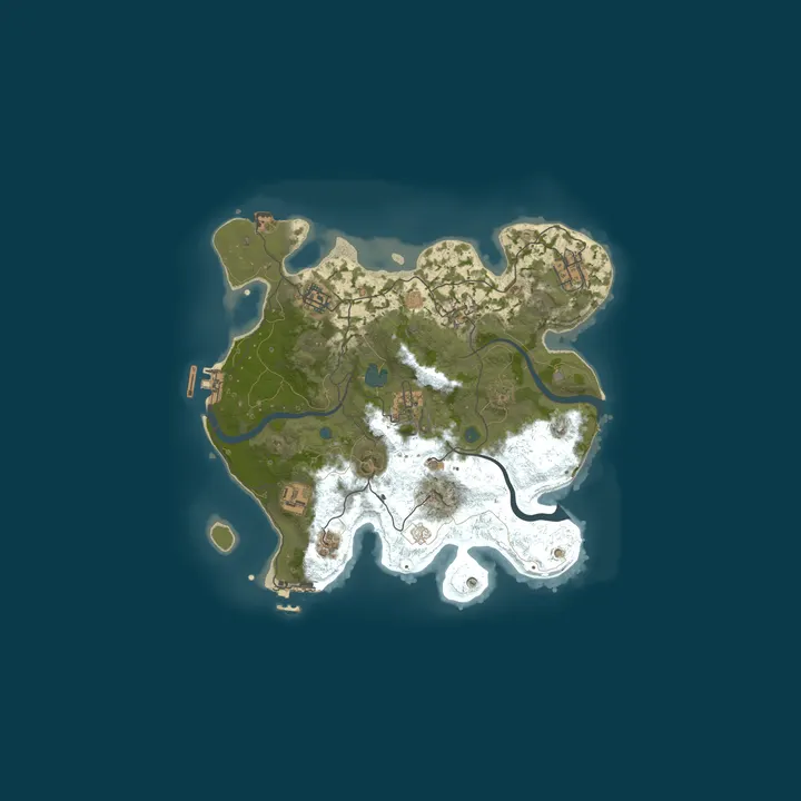 Map of A Shockbyte Rust Server