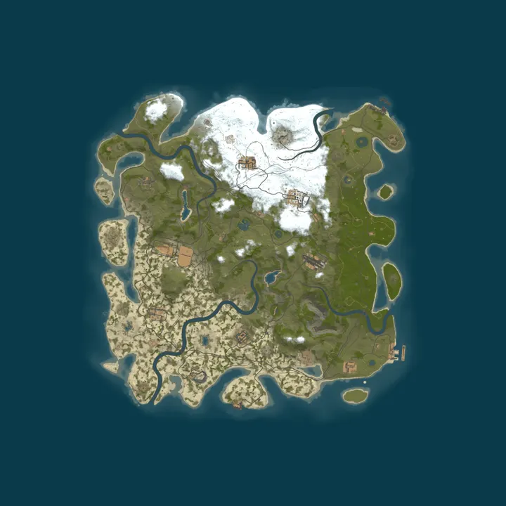 Map of [AU] RustEZ Scourge PvE | Zombies | No Raiding | No Killing
