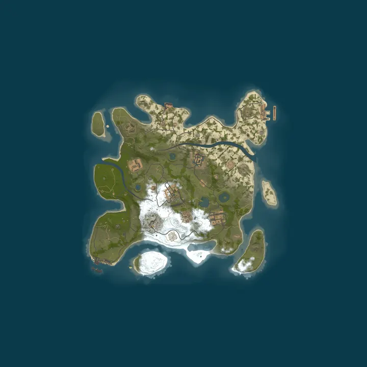 Map of A Shockbyte Rust Server