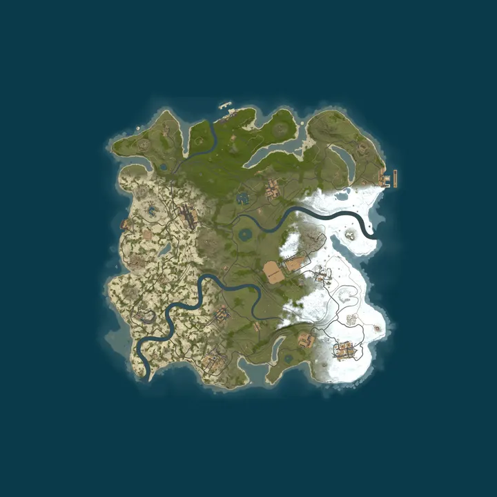 Map of XRUST.CO EU 5x Monthly Solo/Duo/Trio/Quad/Max 8 - Skins - Pvp -
