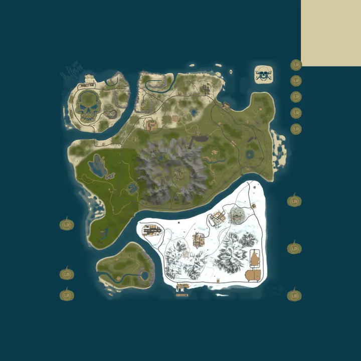 Map of Lost In Rust Test Server