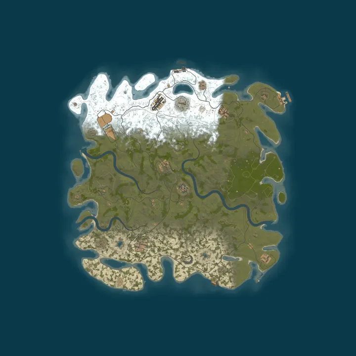 Map of CHYRKA RUST #1 | X2 | One Grid