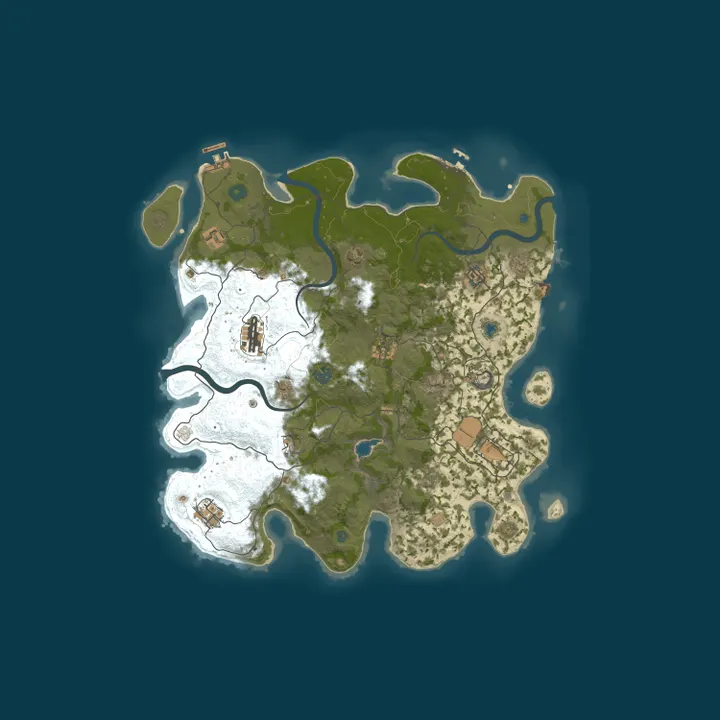 Map of  The Working Class Rust Server - PvPve - No Offline Raid - Cust