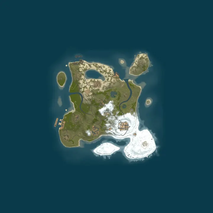 Map of RUST-A-MANIA  - PVE -  ASMR CHILL!
