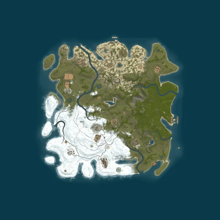 Map of [EU] DONTSHOOT PVP|PVE Flag Raidable Bases
