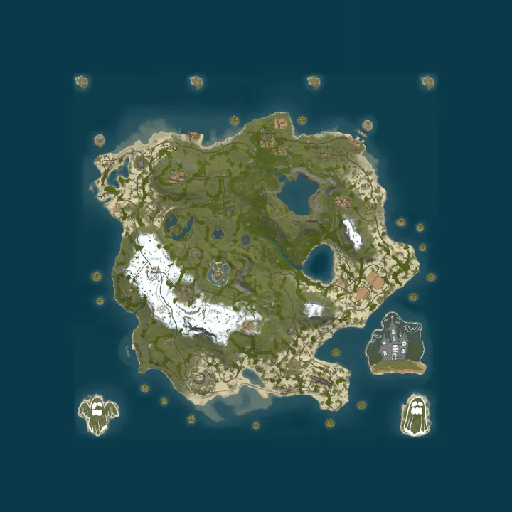 Map of Hex US 1x PVE | Skills | Jetpack | Quests | Raid Bases