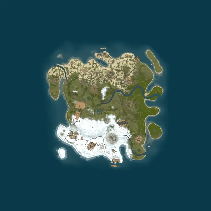 Map of            USA PVE SERVERS    3X NO WIPES & SLOW DECAY | TRADER
